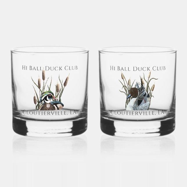 hiball duck glassses whiskey glass (Front)
