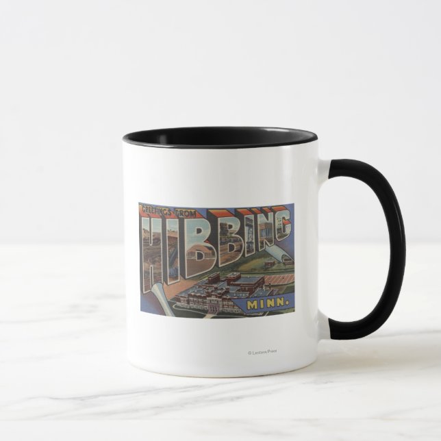 Hibbing, Minnesota - Large Letter Scenes Mug (Right)