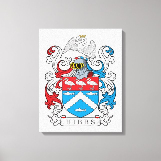 Hibbs Family Crest Canvas Print (Front)