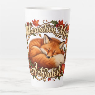 Hibernation Mode Activated Sleeping Fox Latte Mug