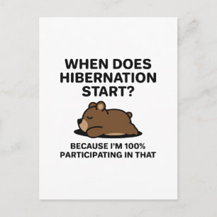 Hibernation Postcard