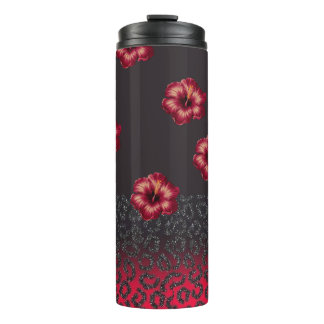 Hibicus animal print tumber thermal tumbler