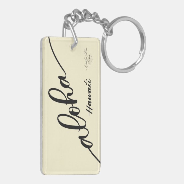 Hibiscus Aloha Keychain (Back Left)