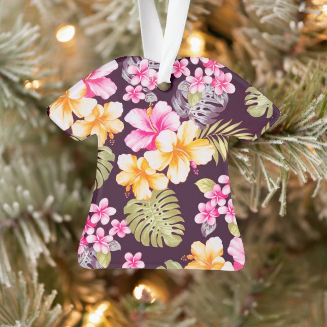 Hibiscus Aloha Shirt Ornament (Tree)