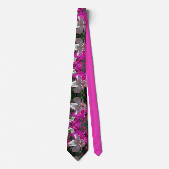 Hibiscus and Bougainvillea Tie (Front)