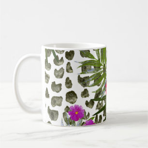 Hibiscus Animal: Watercolor Seamless Pattern. Coffee Mug