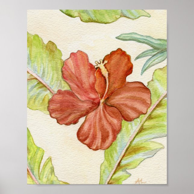 Hibiscus Art Print 8x10 (Front)