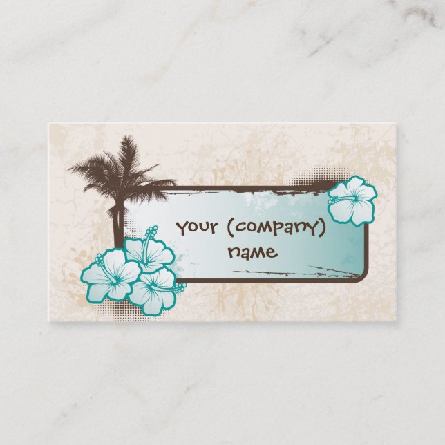 Hibiscus Banner Business Card (Front)