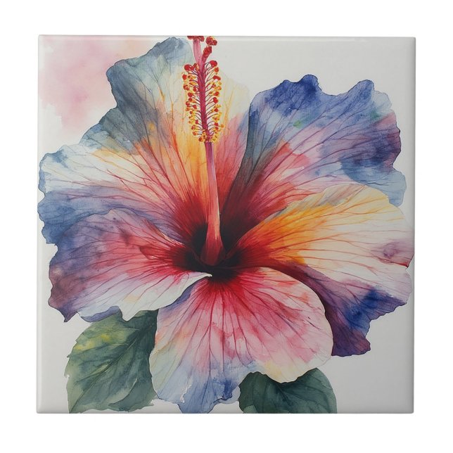 Hibiscus Bloom Tile (Front)
