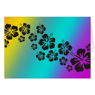 hibiscus blooms in black coloured background
