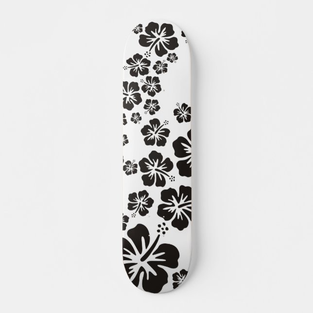 hibiscus blooms in black skateboard (Front)