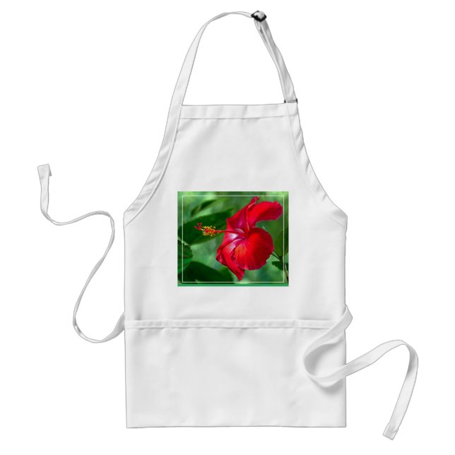 Hibiscus Blossom Adult Apron (Front)