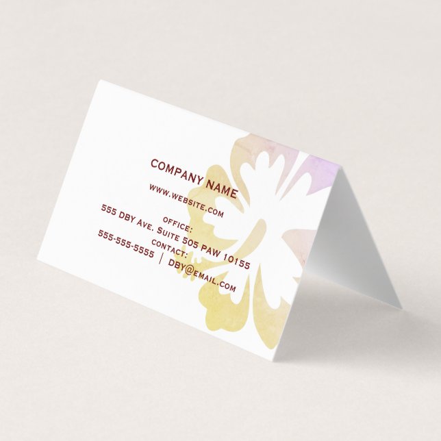 Hibiscus   Business Card (Back)