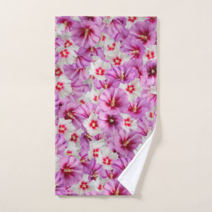 Hibiscus - Chinese Rose Flower Pattern Hand Towel