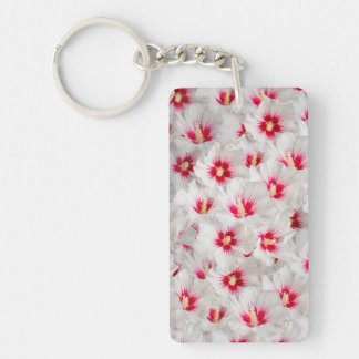 Hibiscus - Chinese Rose Flower Pattern Key Ring