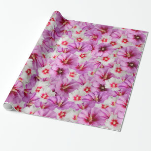 Hibiscus - Chinese Rose Flower Pattern Wrapping Paper