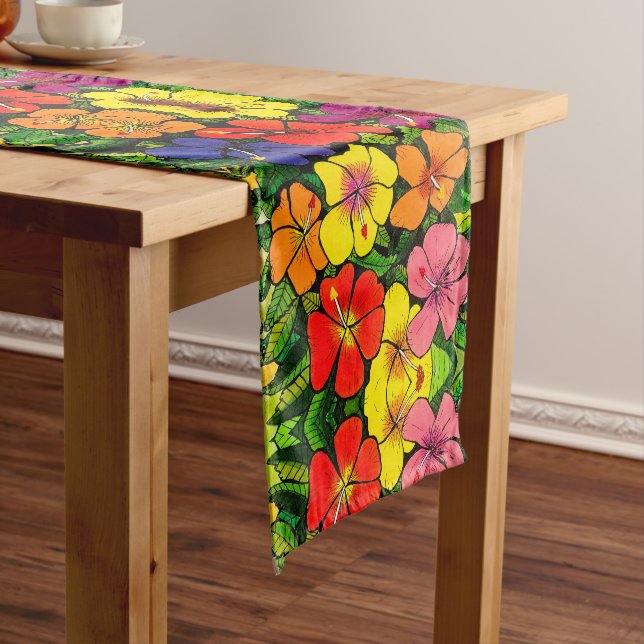 Hibiscus Color-  Table Runner (In Situ)