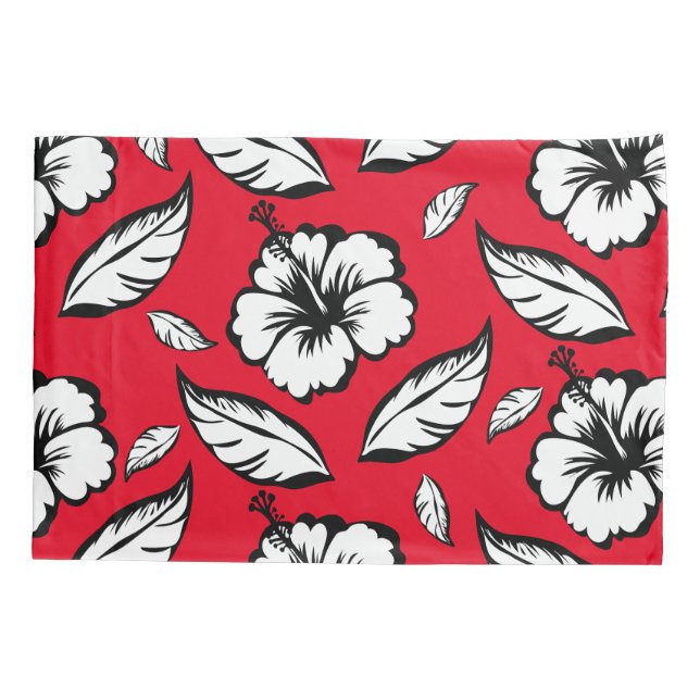 Hibiscus Floral  Pillowcase (Back)