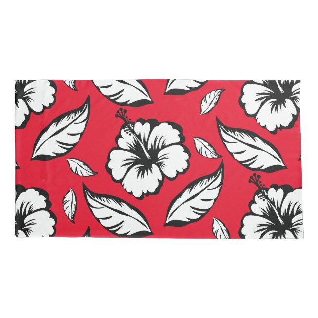 Hibiscus Floral  Pillowcase (Back)