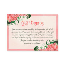 Hibiscus Floral Pink Wedding Gift Registry