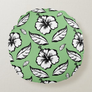 Hibiscus Floral  Round Cushion