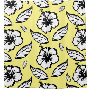 Hibiscus Floral  Shower Curtain