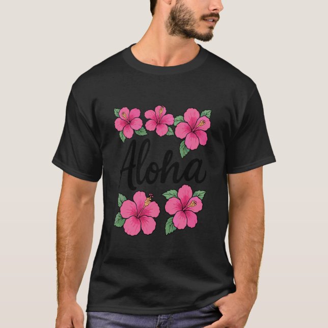 Hibiscus Flower Aloha T-Shirt (Front)