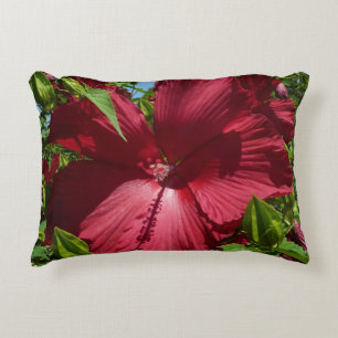 Hibiscus Flower and Blue Sky Decorative Cushion