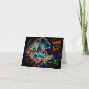 Hibiscus Flower Art Thank You Card