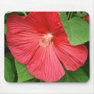 Hibiscus Flower Bright Magenta Floral Mouse Mat