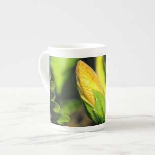 Hibiscus Flower Bud Bone China Mug