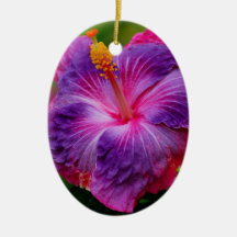Hibiscus Flower Ceramic Ornament