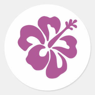 Hibiscus Flower Classic Round Sticker