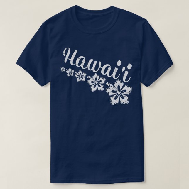 Hibiscus Flower Hawaiian Island Beach Vacation Haw T-Shirt (Design Front)