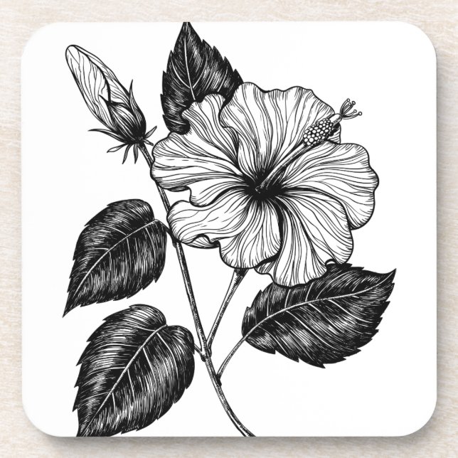 Hibiscus flower II Coaster (Front)