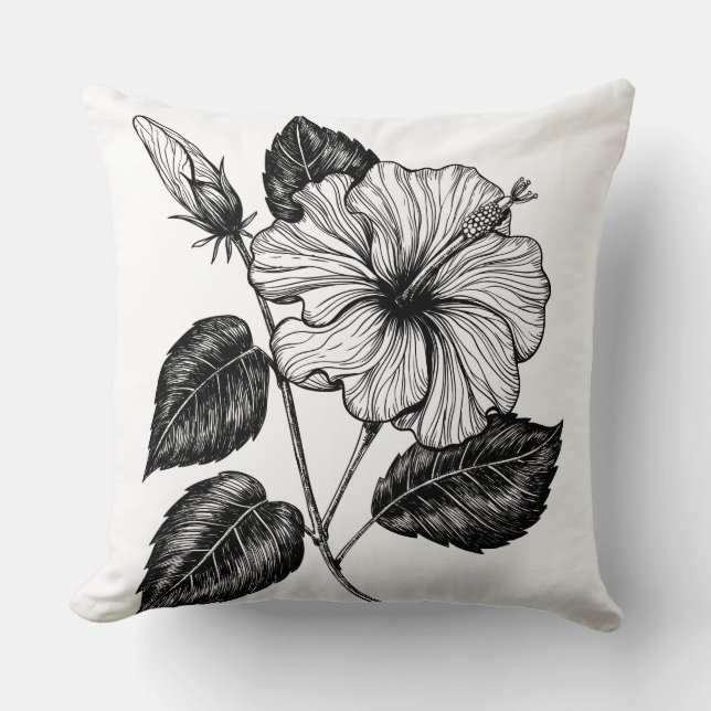 Hibiscus flower II Cushion (Front)