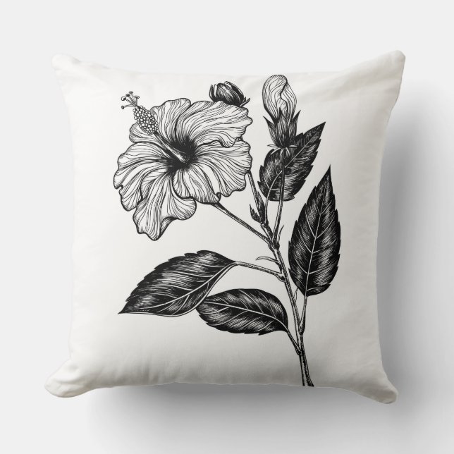 Hibiscus flower III Cushion (Front)