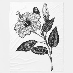 Hibiscus flower III Fleece Blanket