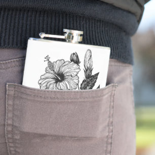 Hibiscus flower III Hip Flask