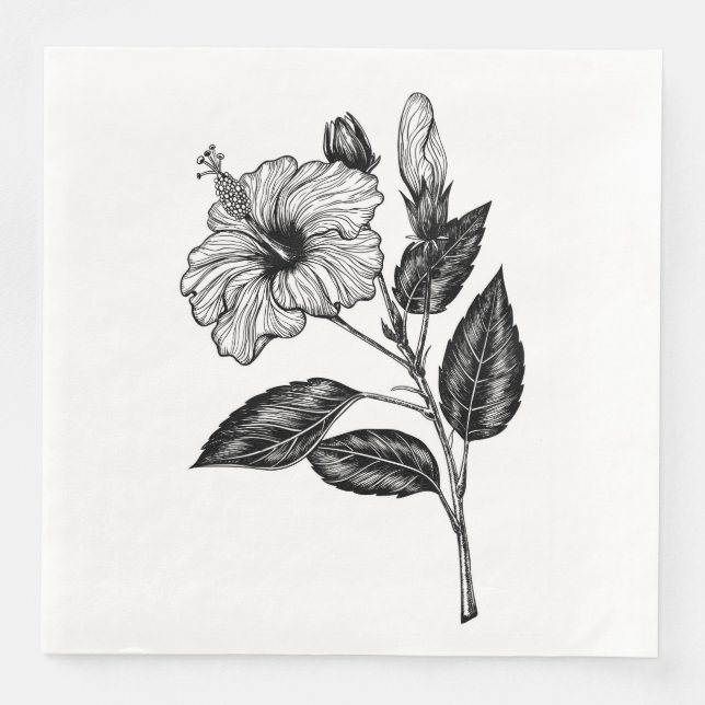 Hibiscus flower III Napkin (Front)