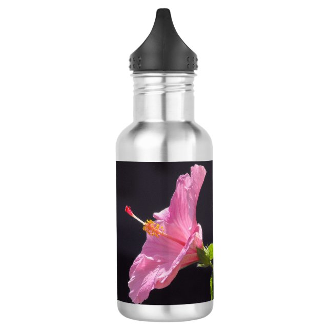 Hibiscus Flower in Profile 532 Ml Water Bottle (Left)
