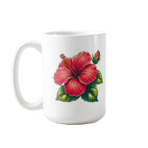 Hibiscus flower Large classic ceramic