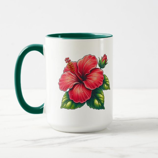 Hibiscus flower Large combo Mug (Left)