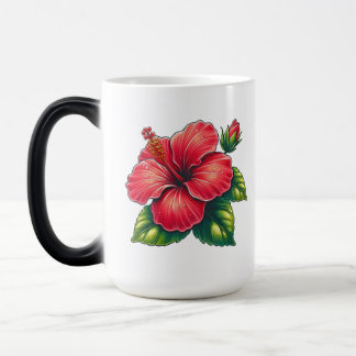 Hibiscus flower Large Morphing Magic Mug