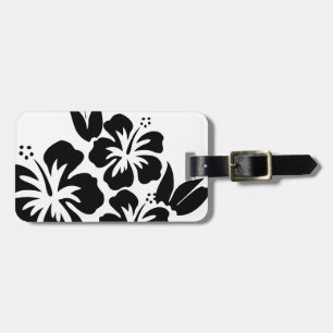 Hibiscus flower luggage tag