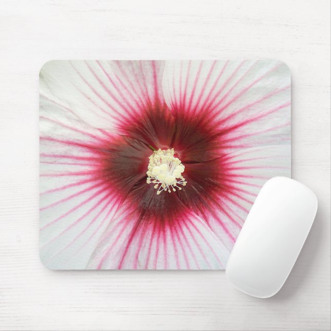 Hibiscus Flower Macro  Mouse Mat (With Mouse)