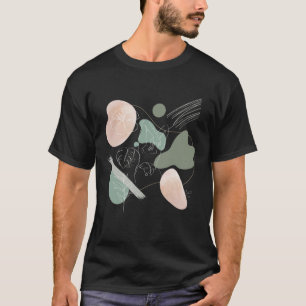 Hibiscus Flower Minimalistic Women's Abstract Boho T-Shirt