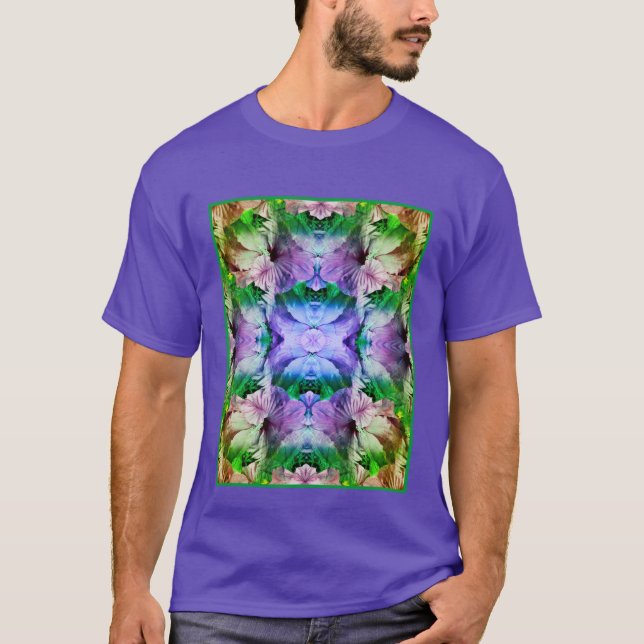 Hibiscus Flower Multiplied Abstract T-Shirt (Front)