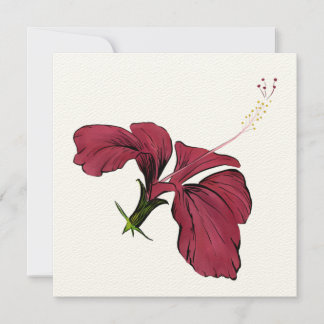 Hibiscus Flower Note Card