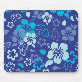 Hibiscus Flower Pattern Computer Mousepad